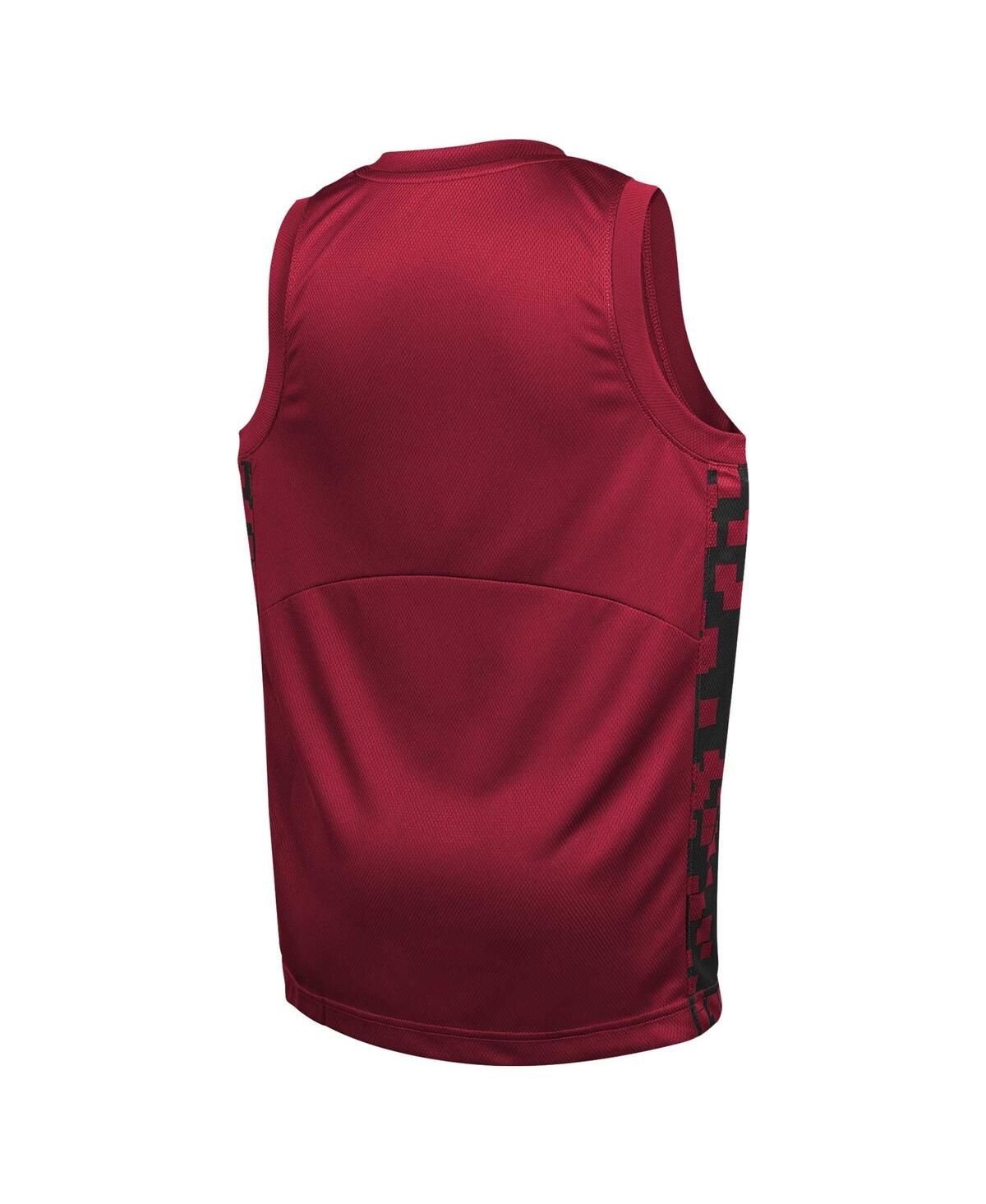 Nike Big Boys And Girls Red Miami Heat Courtside Starting Five Team Jersey In Red