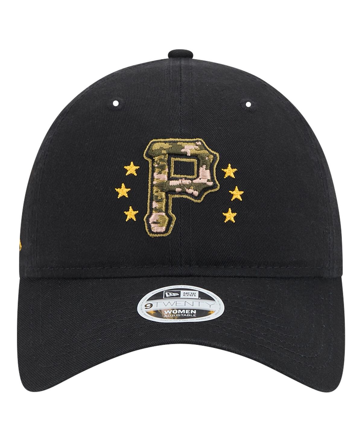 New Era Women's Black Pittsburgh Pirates 2024-armed Forces Day 9twenty Adjustable Hat In Black