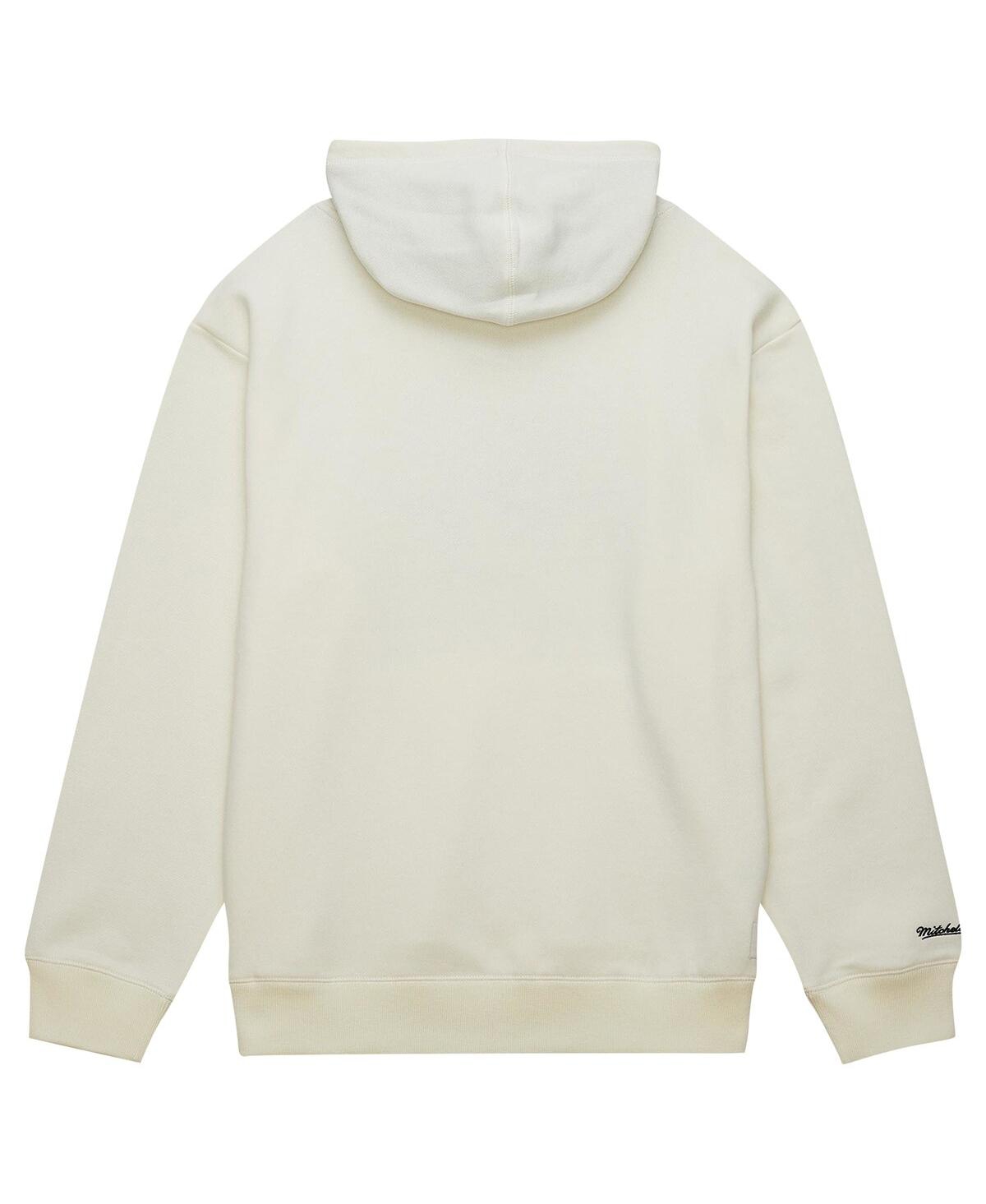 Mitchell & Ness Men'sToronto Raptors Hardwood Classics vintage - like Pullover Hoodie - Cream