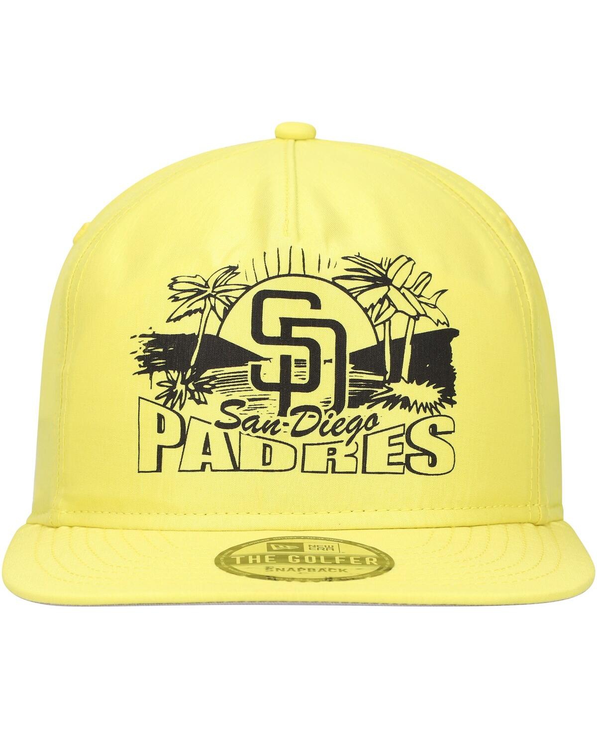 NEW ERA MEN'S YELLOW SAN DIEGO PADRES NEON GOLFER SNAPBACK HAT 