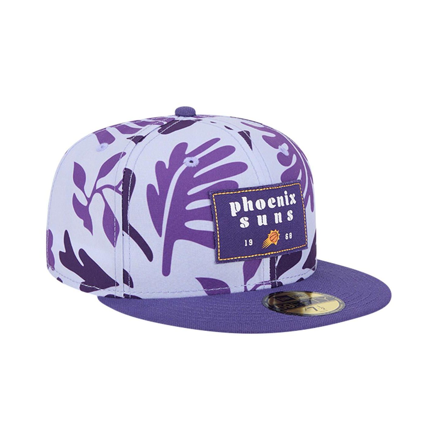 Мужская кепка New Era Purple Phoenix Suns Palm Fronds 2-Tone 59FIFTY Fitted Hat — фото 3