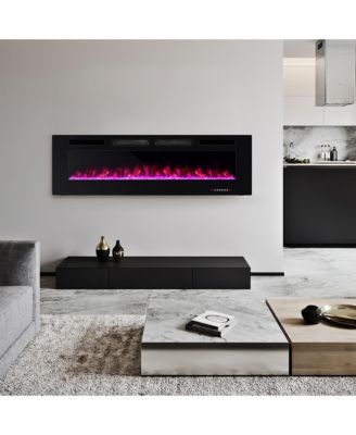 Inches Ultra-Thin Electric Fireplace Wall-Mounted & Recessed