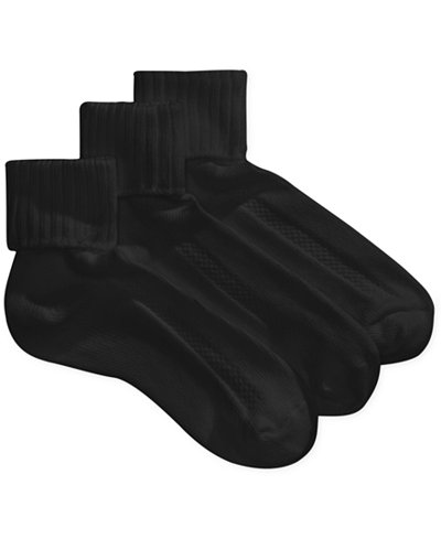 Hue Aircushion Turncuff Socks - 3 Pack