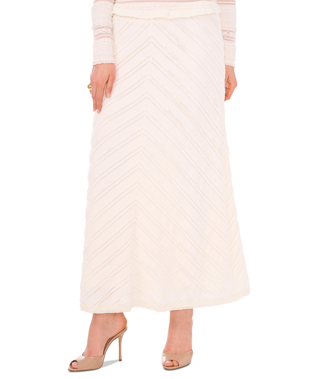 Shop 1.state Women's A-line Pull-on Maxi Skirt In New Ivory