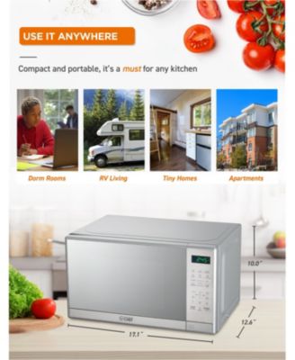 Countertop 0.7 Cu. Ft. 700W, Stainless Steel Microwave Oven