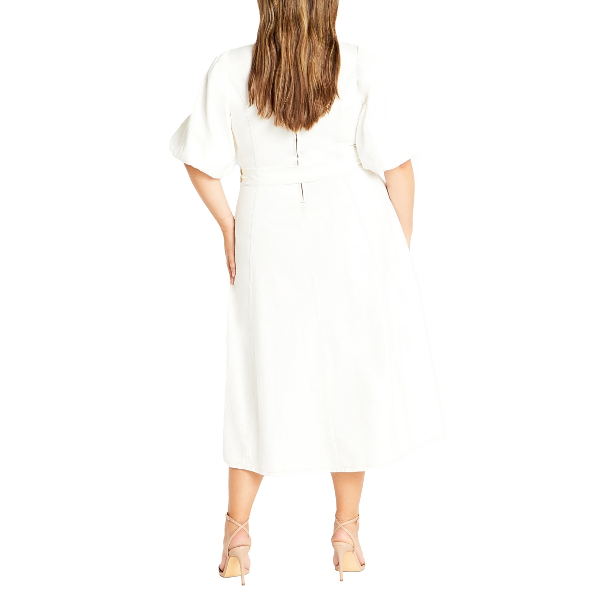 City Chic Plus Size Denim Delilah Midi Dress