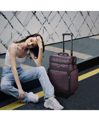 Soft Sided Rolling Makeup Train Case Cosmetic Organizer Crocodile Makeup Case Trolley Makeup Artist Nail Technician