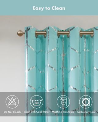 Raina Metallic Print Blackout Curtain, 50" x 84"