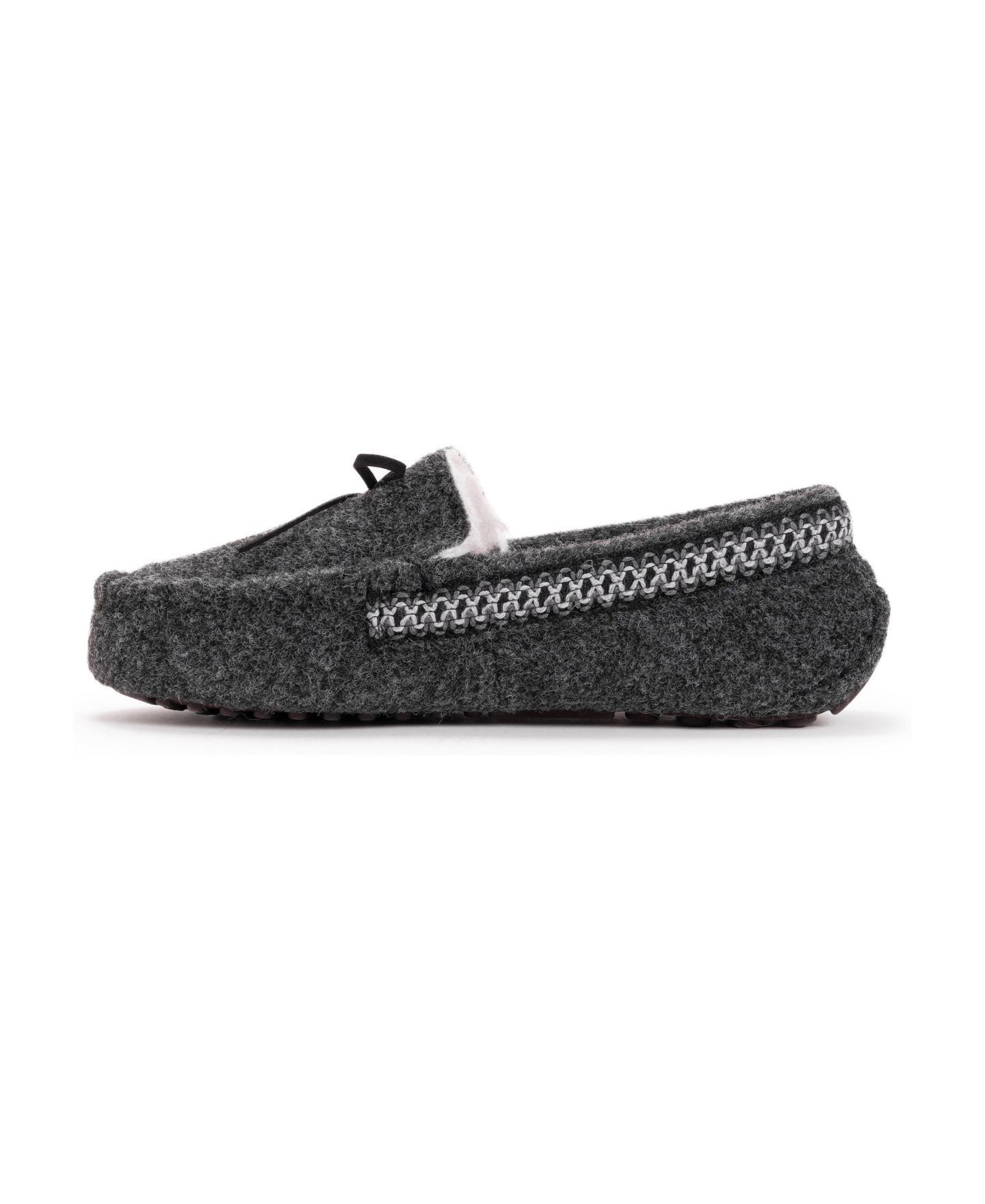 Мужские тапочки MUK LUKS Ethan Moccasin Slippers, цвет: Эбеновый меланжевый — фото 2