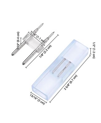 DELight 10 Sets 2 Wire Splice Connector with Pins for 7x14mm LED Neon Rope Light