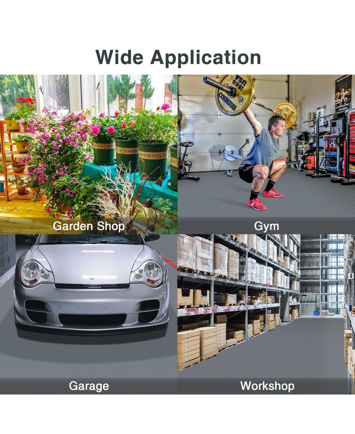 Yescom Garage Floor Mat Roll Non Slip Car Parking Protect Cover Trailer Gray 13x5 Ft Diy for Under Car Workshop 2 Pack