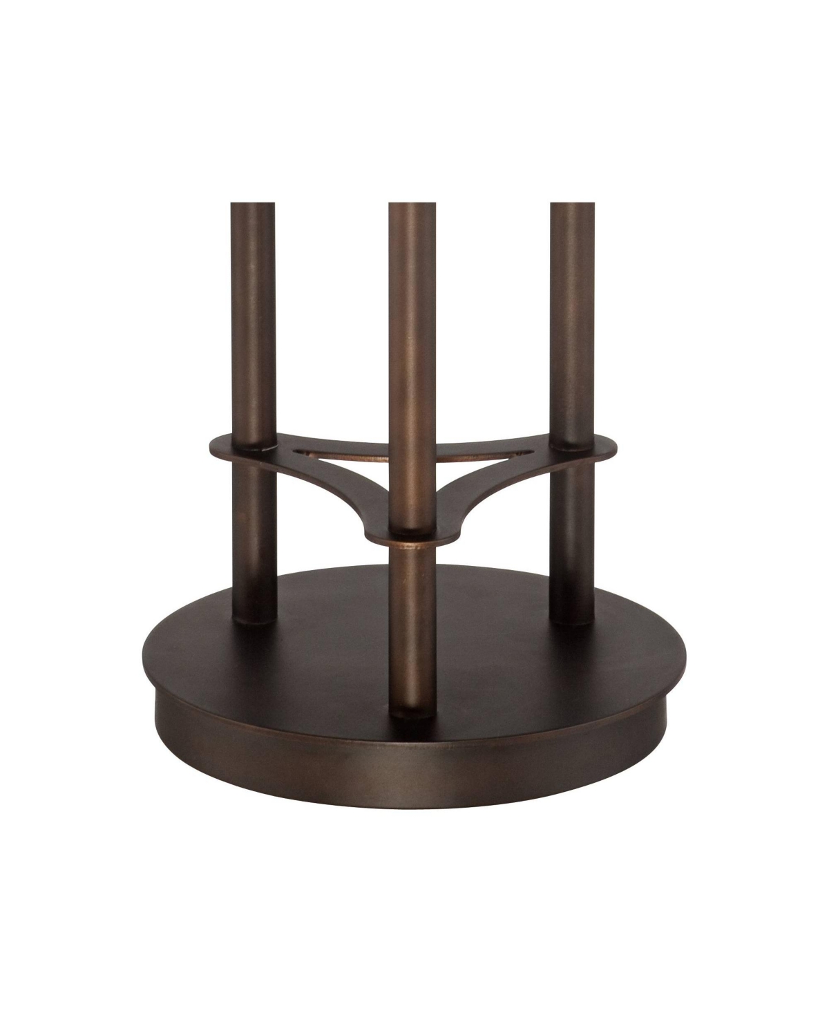 Franklin Iron Works Libby Modern Industrial Rustic Farmhouse Table Lamp Tall Full Size Bronze Metal 3-Light Led Amber Seeded Cylinder Glass for Li