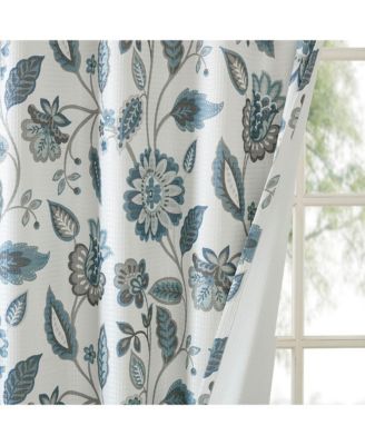 Camille Jacquard Room Darkening Curtain for Bedroom, Grommet Top Design Panels Pair for Living Room, Width 50 length 84 inches Single Panel, Yellow 1 Window Panel