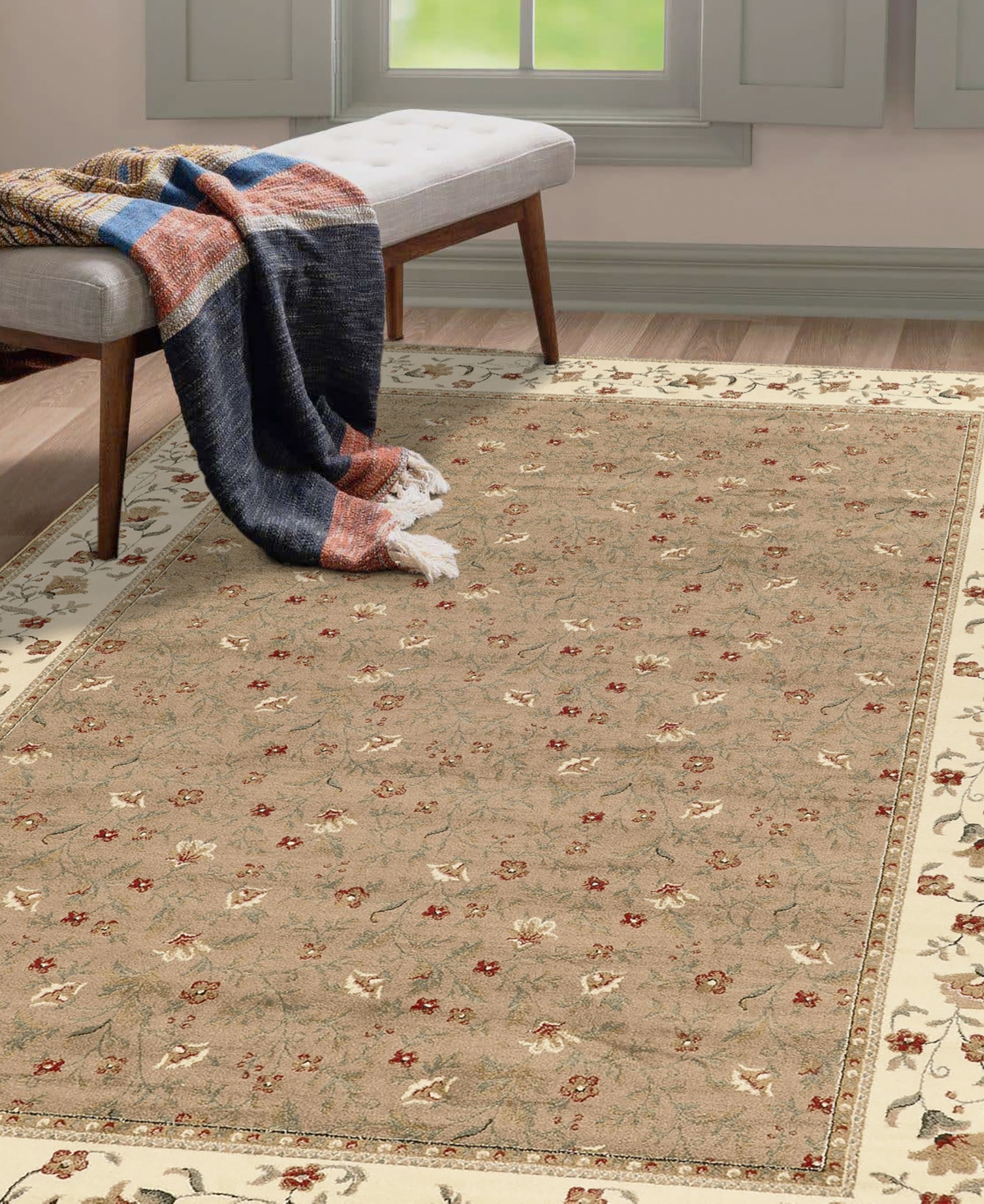 Shop Km Home Closeout!  Pesaro 3'3"x4'11" Area Rug In Beige