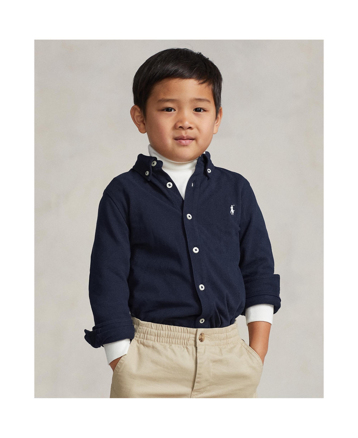 Polo Ralph Lauren Toddler and Little Boys Featherweight Cotton Mesh Shirt