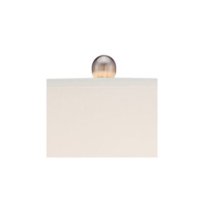 Reiner Modern Accent Table Lamp 23" High Brushed Nickel Blue Green Glass Off White Drum Shade for Bedroom Living Room Bedside Nightstand