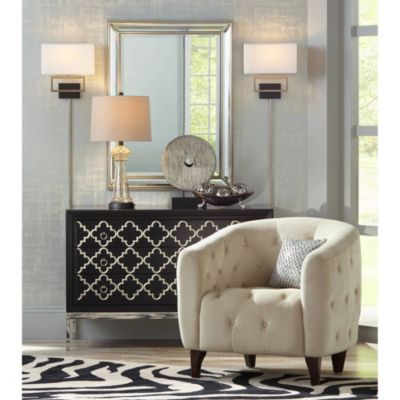 Dalia 27" Tall Traditional Table Lamp Champagne Glass Single Living Room Bedroom Bedside Nightstand House Office