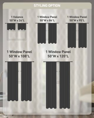 Blakesly Ikat blackout curtains for bedroom, Silver grommet top fit up to 1.25 inches rod Single Curtain Panel for Living Room, Width 50 length 95 inches, Pitch Black Ambiance Taupe Window Panel