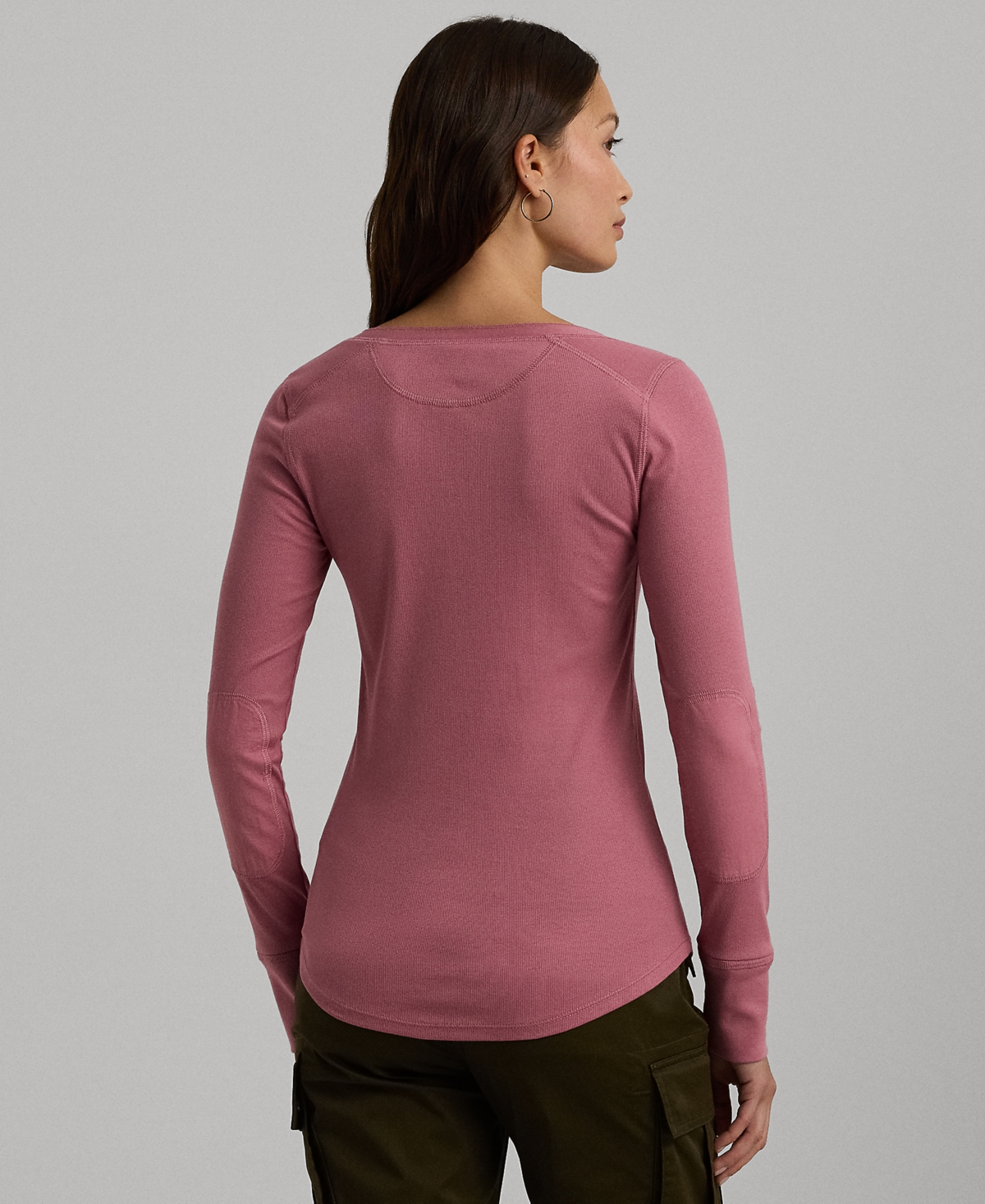 Lauren Ralph Lauren Petite Ribbed Henley Tee