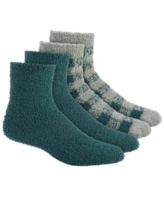 Charter Club Women's 2-Pk. Holiday Fuzzy Butter Socks, Created for Macy's - Buffalo Check Ponderosa Pine