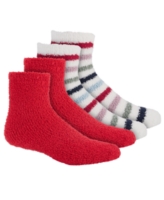 Charter Club Women's 2-Pk. Holiday Fuzzy Butter Socks, Created for Macy's - Multi Stripe