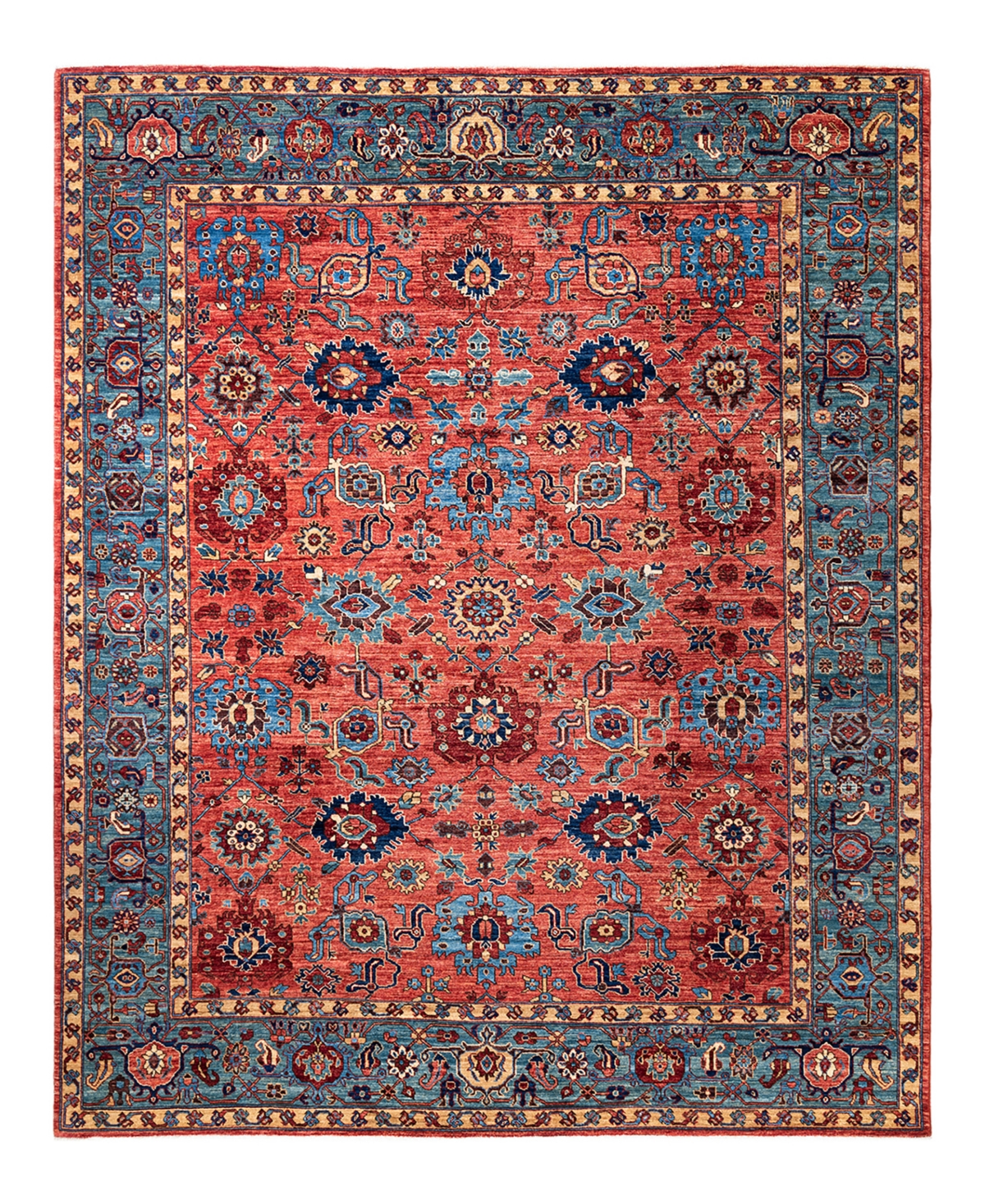 Adorn Hand Woven Rugs Serapi 7'11"x9'8" Area Rug - Orange