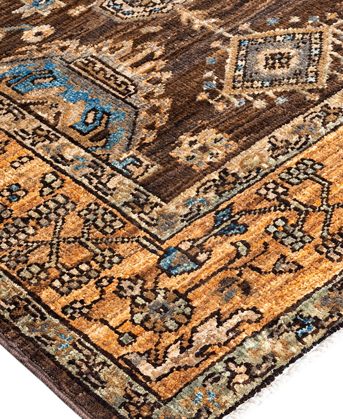 Adorn Hand Woven Rugs Serapi 4'2"x5'6" Area Rug In Brown