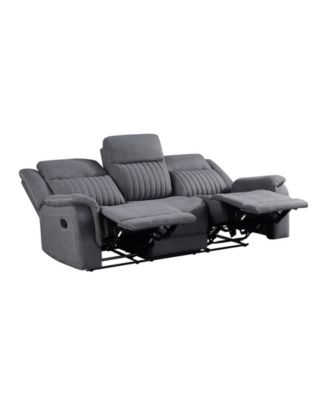 Magnus 86" White Double Reclining Sofa - Comfort & Style
