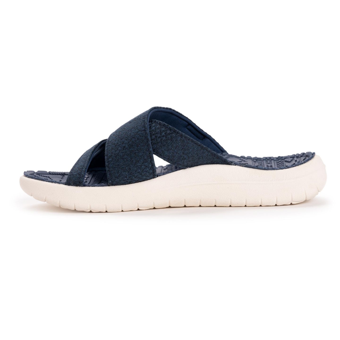 Женские сандалии MUK LUKS Sassy Cross-Over Slide, цвет: Тёмно-синий — фото 6