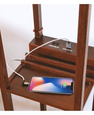 Maxwell 63" LED Shelf Lamp with USB Port and Power Outlet