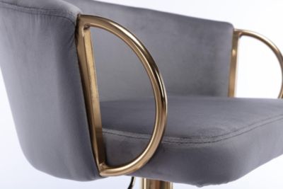 1 PC velvet Chrome Footrest, Adjustable Lifting Bar Stools