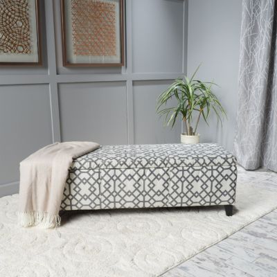 Geo-Upholstered Storage Bench Style and Function in One