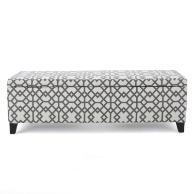 Geo-Upholstered Storage Bench Style and Function in One