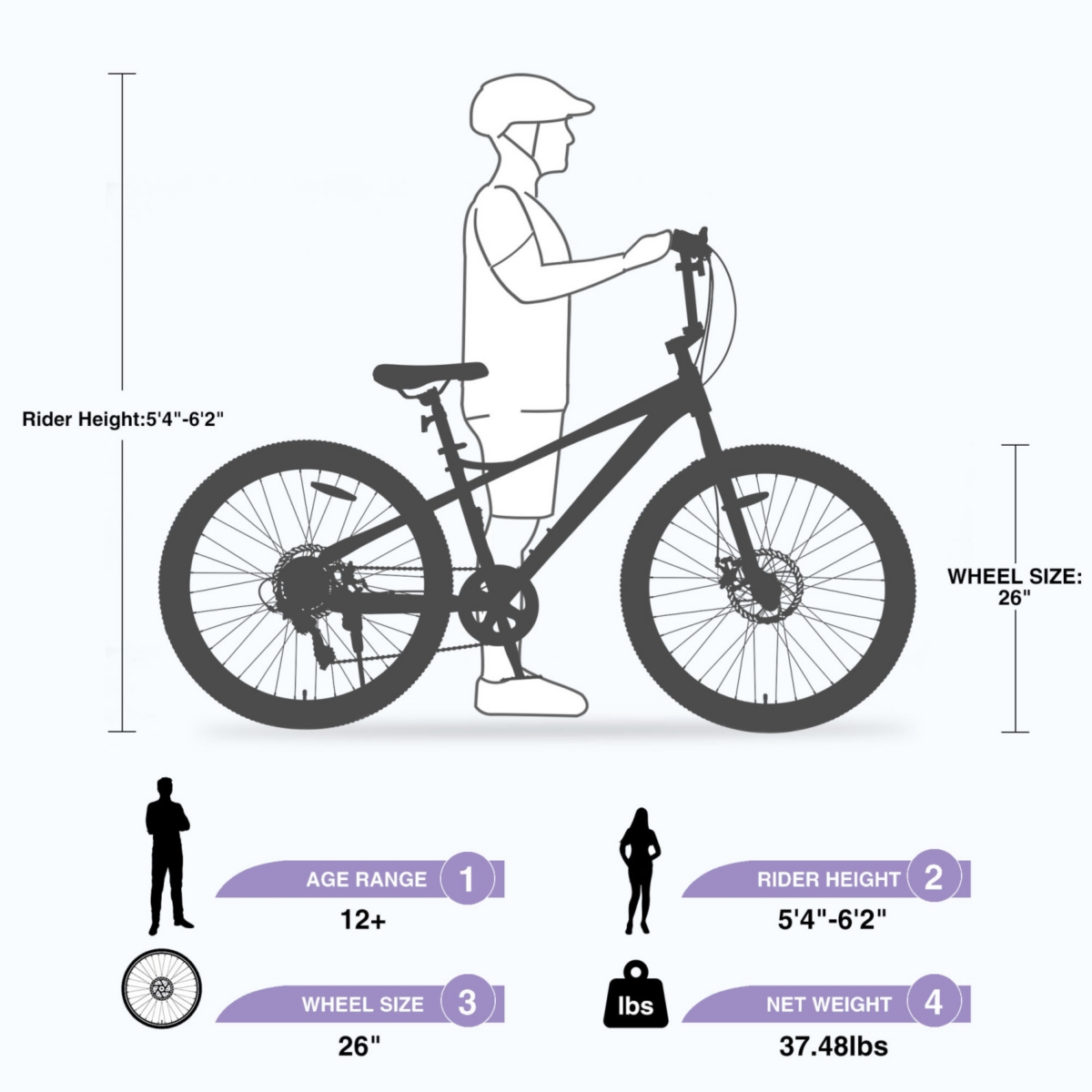 Streamdale Furniture Freestyle Mtb Bike for 12+ 26