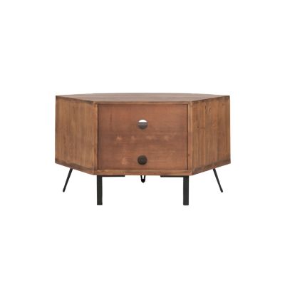 Streamdale Reclaimed Wood Corner Media Table