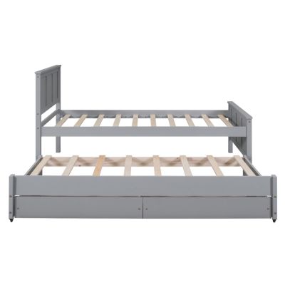 Streamdale Twin Size Platform Bed With Trundle And Drawers