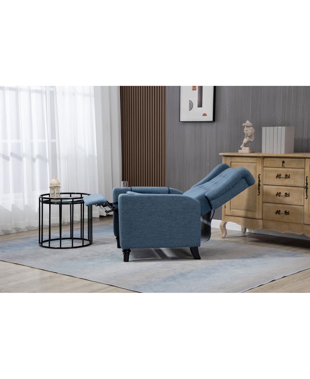 Streamdale Furniture Arm Pushing Recliner Chair, Modern Button Tufted Wingback Push Back Recliner Chair, Living Room