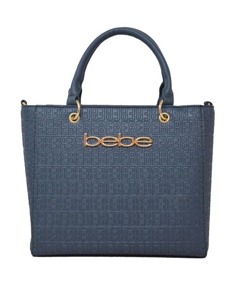 Женская сумка Bebe Celia Embossed Top Handle Crossbody, цвет: Серый