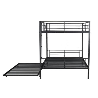  Full Over Full Metal Bunk Bed With Trundle