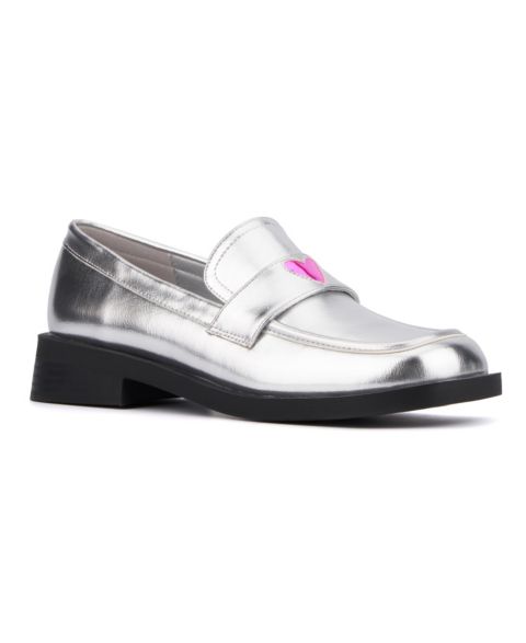 Женские туфли Olivia Miller Luminaries Casual Loafer, цвет: Серебряный