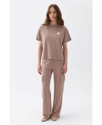 Women's Cargo Pants with Elastic Waistband