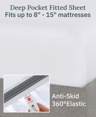 Luxury 1000 Thread Count Bed Sheets Set - 100% Cotton Sateen - Soft, Thick & Deep Pocket - Split King Size