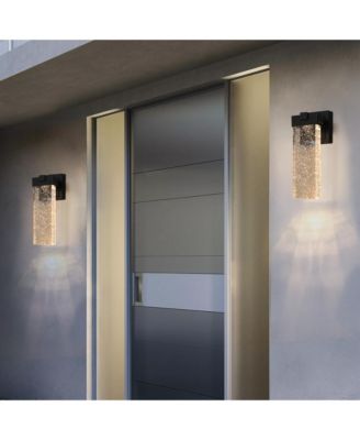 2-Pack Outdoor Transparent LED Crystal Wall Lamp
