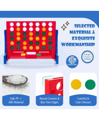 Wall Mounted or Tabletop Giant 4 in a Row Jumbo 4-to-Score Connect Game Set