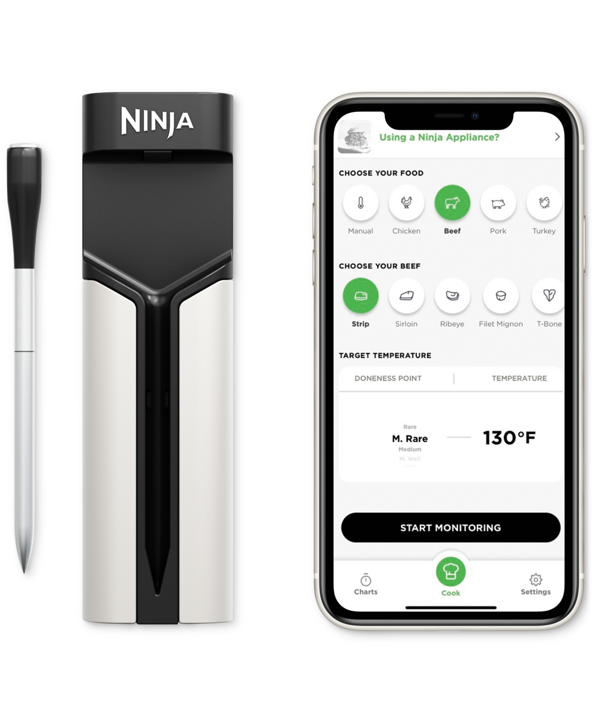Ninja Prochef Connected Wireless Thermometer Indoor & Outdoor, Wp100 In No Color