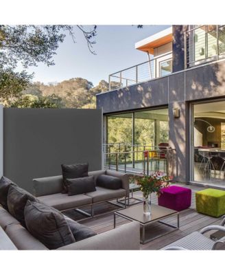 119x71 In Outdoor Retractable Side Awning Folding Privacy Screen Divider Garden