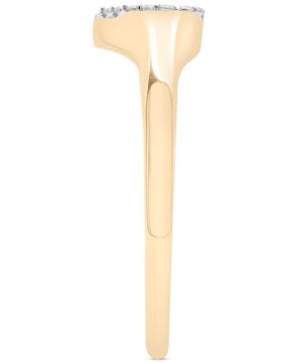 Diamond Heart Cluster Ring (1/6 ct. t.w.) in 10k Gold or 10k White Gold, Created for Macy's