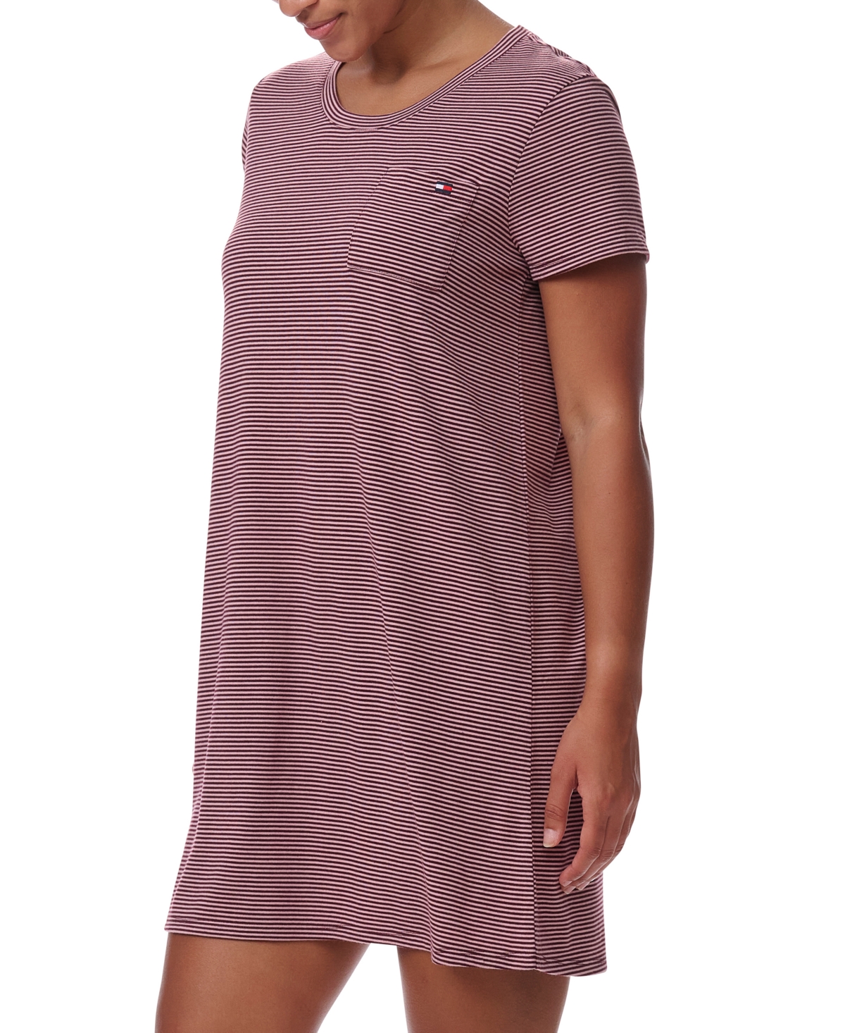 Tommy Hilfiger Women's Short-sleeve Crewneck Sleepshirt In Sky Captain