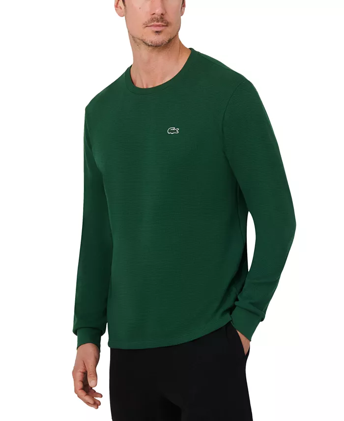 Men's Waffle-Knit Thermal Sleep Shirt - thumbnail 2