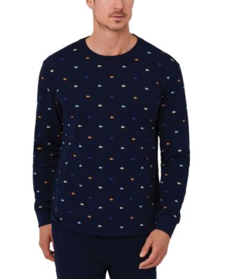 Lacoste - Men's All Over Croc Print Long-Sleeve Sleep T-Shirt